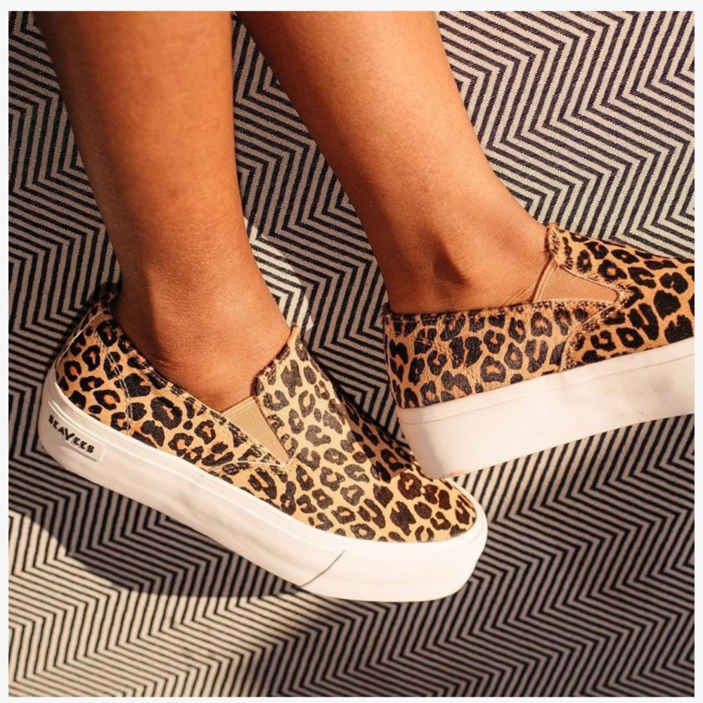SeaVees Cowhide Baja Platform Leopard